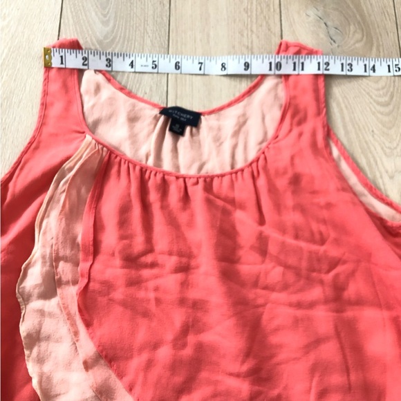 Witchery 100% Pure Silk Faux Wrap Top in Coral Pink Size 10 - Picture 2 of 9